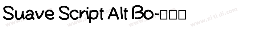 Suave Script Alt Bo字体转换